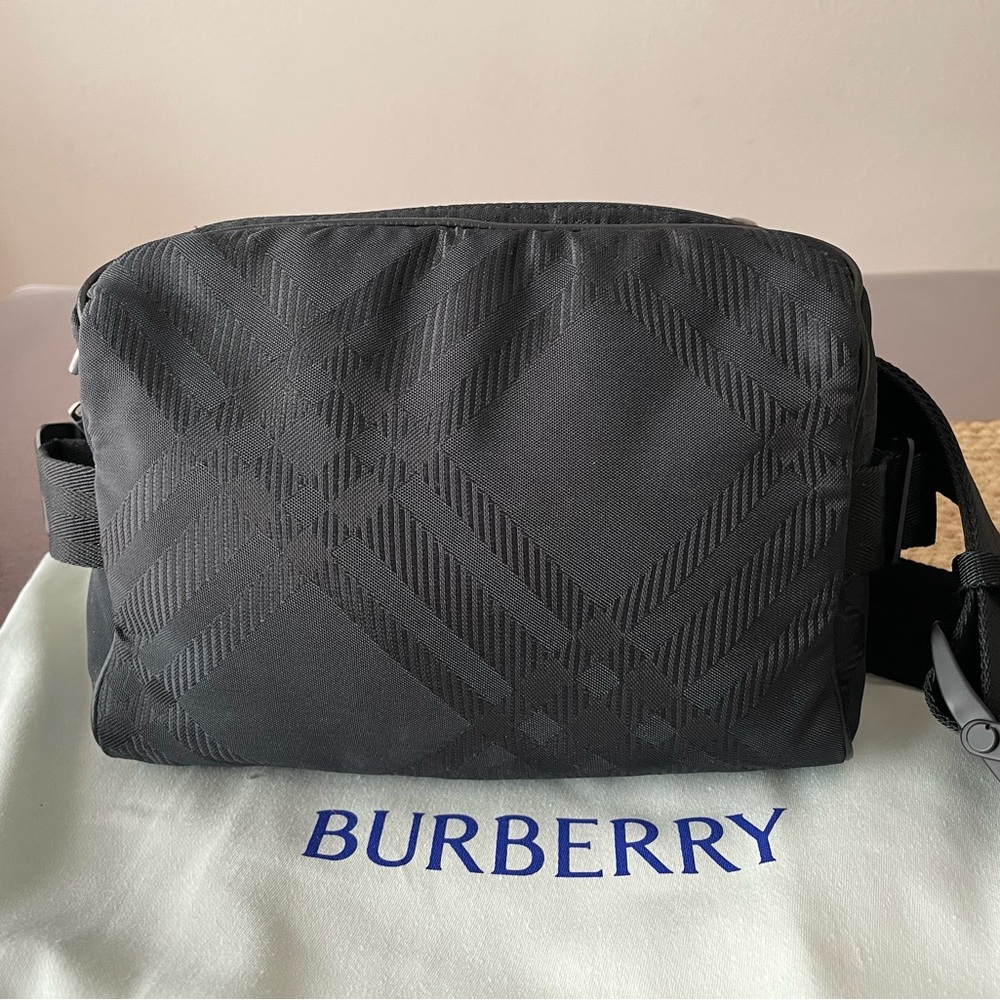 Authentic BURBERRY Check-Jacquard Belt Bag $950